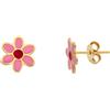 LUXURY MILANO Orecchini bimbo in oro 18 kt e smalto