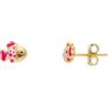 LUXURY MILANO Orecchini bimbo in oro giallo 18 kt e smalto