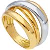 LUXURY MILANO Anello in oro 18kt bicolore giallo e bianco