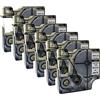 NEOUZA 18051 S0718260 Compatibile con DYMO Rhino IND Pro Industrial Etichette per cavi termoretraibili, lunghezza 1,5 m, nero su bianco 6 mm (6 pezzi)