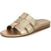 Vionic Sandali piatti da donna Glendora, pelle dorata, 36.5 EU