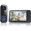 Winnes Citofono senza fili da esterno HD Schermo IPS da 4,5 Video Campanello Spioncino Digitale videocitofono con Telecamera Visione Notturna Audio Bidirezionale,Senza WiFi/APP Abbonamento