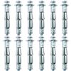 YINETTECH 25 bulloni di espansione M5 x 52 mm, viti di espansione cava in acciaio al carbonio zincato, viti di espansione per pareti a secco, mattoni cavi, intonaco, piastrelle in ceramica