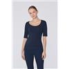 Tezenis Maglia Manica Corta Scollo Madonna In Cotone Organico Donna Blu