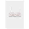 Tezenis Reggiseno Balconcino Non Imbottito Pizzo Riciclato Paris Donna Bianco