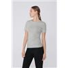 Tezenis T-shirt Girocollo In Cotone Organico Elasticizzato Donna Grigio