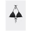 Tezenis Bikini Triangolo Leggermente Imbottito Arriccio Micro Riciclata Donna Nero