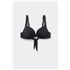 Tezenis Bikini Push-up Leggermente Imbottito Micro Riciclata Donna Nero