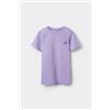 Tezenis T-shirt Cotone Girocollo Con Ricamo Bimba Bambina Viola