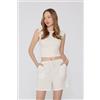 Tezenis Shorts Effetto Crepe Con Coulisse Donna Bianco