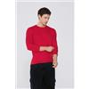 Tezenis Maglia 100% Cotone Girocollo Manica Lunga Uomo Rosso