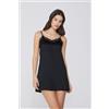 Tezenis Sottoveste Raso E Pizzo Donna Nero
