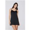 Tezenis Sottoveste Raso E Pizzo Donna Nero