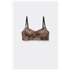 Tezenis Reggiseno Balconcino Taglio Vivo Stampato Natural Lifting Donna Marrone