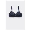 Tezenis Reggiseno Balconcino Non Imbottito Pizzo Riciclato Paris Donna Blu