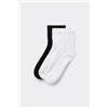 Tezenis 3 Paia Calzini Cortissimi In Cotone Costine Fantasia Donna Donna Nero