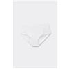 Tezenis Slip Vita Alta Cotone E Pizzo Riciclato Donna Bianco