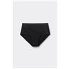 Tezenis Slip Vita Alta Cotone E Pizzo Riciclato Donna Nero