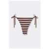 Tezenis Bikini Brasiliano Laccetti Desert Stripes Donna Marrone