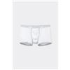 Tezenis Boxer In Cotone Organico Con Bordi A Contrasto E Logo Uomo Bianco