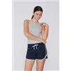 Tezenis Shorts Felpa Piping Donna Blu