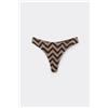Tezenis Bikini Brasiliano Sgambato Stondato Chevron Shine Donna Nero
