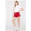 Tezenis Shorts Felpa Piping Donna Rosso