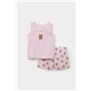 Tezenis Pigiama Corto Bimba Cotone Stampa Orsetti Bambina Rosa