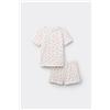 Tezenis Pigiama Corto Bimba Cotone Fiorellini Bambina Stampa