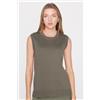 Tezenis Gilet Cotone E Modal In Maglia Calata Donna Verde