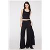 Tezenis Pantaloni Lunghi Traforati Donna Nero