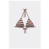 Tezenis Bikini Triangolo Imbottitura Estraibile Desert Stripes Donna Marrone