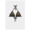 Tezenis Bikini Triangolo Imbottitura Estraibile Crinkle Dune Donna Verde