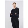 Tezenis Maglia Manica Lunga Girocollo Con Polsini Donna Nero