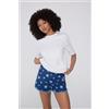 Tezenis T-shirt 100% Cotone Pesantezza Media Over Donna Bianco