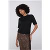 Tezenis T-shirt 100% Cotone Pesantezza Media Over Donna Nero