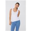 Tezenis Canotta In Cotone Organico Spalla Larga Scollo Stondato Donna Bianco