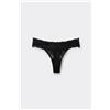 Tezenis Perizoma Sgambato In Pizzo Riciclato Donna Nero