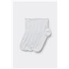 Tezenis 5 Paia Calzini Corti In Cotone Senza Bordo Donna Bianco