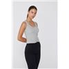 Tezenis Canotta In Cotone Organico Spalla Larga Scollo Stondato Donna Grigio