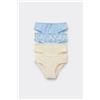 Tezenis 4 Paia Slip Bimba In Cotone Stampato Bambina Giallo