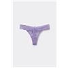 Tezenis Perizoma Sgambato In Pizzo Riciclato Donna Viola