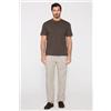 Tezenis T-shirt In Cotone Fiammato Con Taschino Uomo Marrone