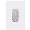 Tezenis Body Bebè Spalla Larga In 100% Cotone Stampato Grigio