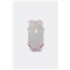 Tezenis Body Bebè Spalla Larga In 100% Cotone Stampato Grigio