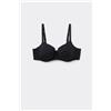 Tezenis Reggiseno Balconcino Microfibra Riciclata Full Coverage Prague Donna Nero