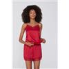 Tezenis Pantaloncino Corto In Raso E Pizzo Donna Rosso