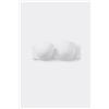 Tezenis Reggiseno A Fascia Leggermente Imbottito Microfibra Riciclata Full Coverage Donna Bianco