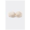 Tezenis Reggiseno A Fascia Leggermente Imbottito Microfibra Riciclata Full Coverage Donna Avorio