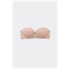 Tezenis Reggiseno Fascia Imbottita Scollata Microfibra Riciclata Donna Naturale
